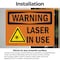 Signmission Radiation & Laser Sign, 7 in H x 10 in W, Vinyl Decal, Rectangle OS-2PACK-WS-D-710-L-12662 - alternate 6
